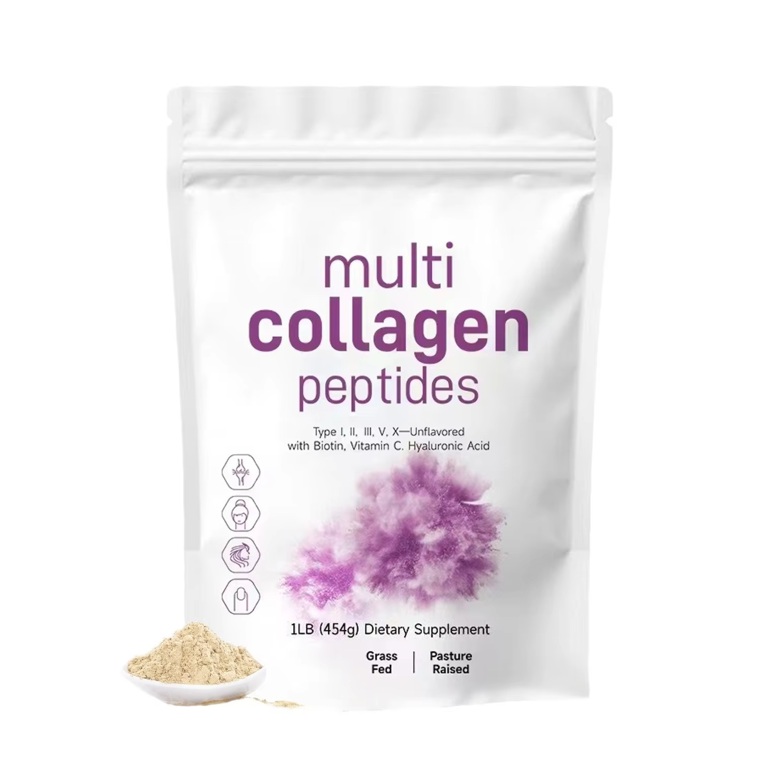 Whey Protein Isolate - Polvere di peptidi multi collagene 454G